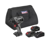 Sealey CP20VIDXKIT Brushless Impact Driver Kit 1/4inHex 20V Sv20 Series - 2 Batteries