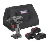 Sealey CP20VIWXKIT 20V 1/2" Sq Drive Brushless Impact Wrench Kit 300Nm - 2 Batteries