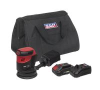 Sealey CP20VOSKIT1 SV20 Series 125mm Cordless Orbital Palm Sander 20V 2Ah