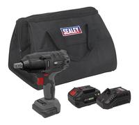Sealey CP20VPIW 20v Cordless Brushless 1/2" Drive Impact Wrench 1 x 4ah Li-ion Battery Charger Bag