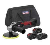 Sealey 20V 4Ah SV20 Series Ø150mm Cordless Rotary Polisher Kit - 2 Batteries - CP20VRPKIT2