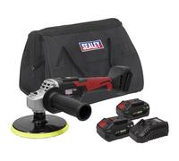 Sealey CP20VRP 20v Cordless Rotary Polisher 150mm 2 x 4ah Li-ion Battery Charger Bag