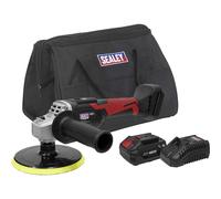 Sealey CP20VRP 20v Cordless Rotary Polisher 150mm 1 x 4ah Li-ion Battery Charger Bag