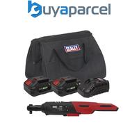 Sealey CP20VRWKIT Cordless Ratchet Wrench 3/8"Sq Drive Kit 20V - 2 Batteries