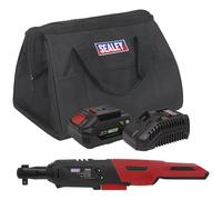 Sealey CP20VRWKIT1 Cordless Ratchet Wrench Kit 3/8"Sq Drive 60Nm 2...