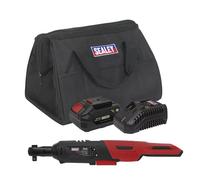 Sealey CP20VRWKIT1 Cordless Ratchet Wrench Kit 3/8"Sq Drive 60Nm 20V 4Ah