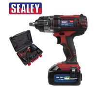 Sealey CP400LI Red 18V 1/2"Sq Drive Cordless Impact Wrench With B