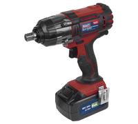 Sealey CP400LI Red 18V 1/2"Sq Drive Cordless Impact Wrench With B