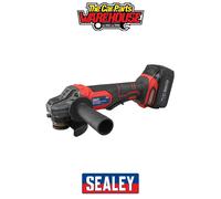 Sealey 18V 3Ah Ø115mm Cordless Angle Grinder - Red - CP401LI