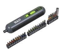 Sealey CP4VSD 4v Cordless Screwdriver and 25 Piece Bit Set 1 x 2ah Integrated Li