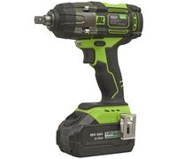 Sealey CP650LIHV 18v Cordless Brushless 1/2" Drive Impact Wrench 1 x 4ah Li-ion Battery Charger Case