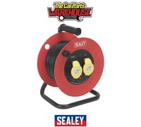 Sealey Cable Reel 25m 2 x 110V 1.5mm² Heavy-Duty Thermal Trip NEW IN BOX