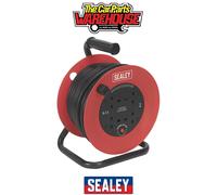 Sealey CR22525 25m Heavy-Duty Cable Reel with Thermal Trip 4 x 230V