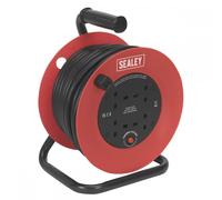 Sealey CR22525 Cable Reel 25M 4 X 230V 2.5Mm² Heavy-Duty Thermal Trip