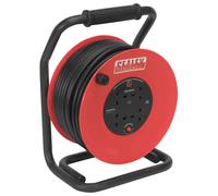 Sealey Cable Reel CR25025 – 50m 4-socket 230V 2.5mm² Heavy Duty Thermal Trip