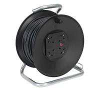 Sealey Heavy-Duty Cable Reel CR50/1.5 - 50m 4 x 230V 1.5mm with Thermal Trip