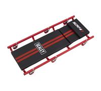 Sealey SCR74 Creeper 40in With Steel Frame 6 Wheels & Adjustable Headrest Deluxe American-Style