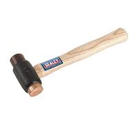 Sealey Crf15 Copper/Rawhide Faced Hammer 1.5Lb Hickory Shaft