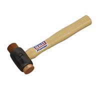 Sealey CRF15 Premier Copper/Rawhide Faced Hammer with Hickory Shaft 1.5lb