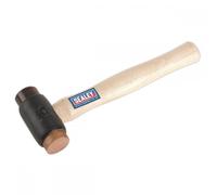Sealey CRF25 Copper/Rawhide Faced Hammer 2.25Lb Hickory Shaft