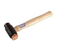 Sealey CRF25 Premier Copper/Rawhide Faced Hammer with Hickory Shaft 2.25lb