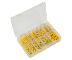 SEALEY Crimp Terminal Assortment 140Pc Yellow | AB041YT | GSF Car Parts