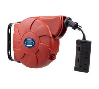 Sealey CRM10 Cable Reel System Retractable 10m 2 x 230V Socket