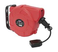 Sealey CRM101 10m Compact 240v Wall Mounted Retracting Extension Power Lead Reel