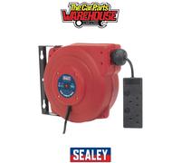 Sealey CRM15 15m Retractable Cable Reel System 2 x 230V