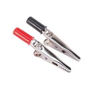 Sealey Crocodile Clip Small Pack Of 12 55mm Length 6 Pairs Black & Red Crocsm