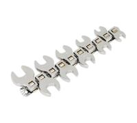 Sealey Crow's Foot Open-End Spanner Set 10pc 3/8"Sq Drive Metric - S0866