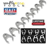 Sealey Crow's Foot Spanner Set Metric Premier Hand Tools 1/2"Sq Drive 8pc