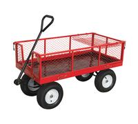 Sealey CST806 Platform Truck with Sides Pneumatic Tyres 450kg Capacity
