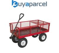 Sealey CST806 Platform Truck with Sides Pneumatic Tyres 450kg Capacity