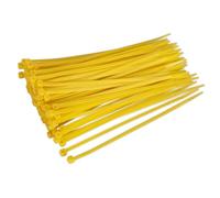 Sealey Cable Ties Yellow Pack of 100 200mm 4.8mm