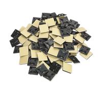 Sealey Self Adhesive Cable Tie Mounts Black 25mm Pack of 100