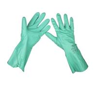 Sealey SSP34 Nitrile Gauntlets For Use With Thinners 330Mm Cuffed Pair