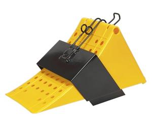 Sealey Cv127 HGV Wheel Chock with Bracket 3.06Kg/Single