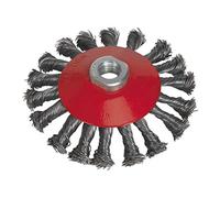 Sealey CWB115 Conical Wire Brush Ø115Mm M14 X 2Mm