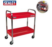 Sealey CX102 Trolley 2-Level Heavy-Duty Workshop Red