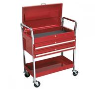Sealey CX1042D Trolley 2-Level Heavy-Duty With Lockable Top & 2 Drawers