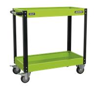 Sealey CX109HV Workshop Trolley 2-Level Heavy-Duty - Hi-Vis Green