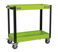 Sealey CX109HV Superline PRO® Heavy-Duty Workshop Trolley 2-Level - Hi-Vis Green