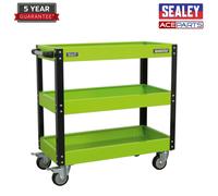 Sealey CX110HV Workshop Trolley 3-Level Heavy-Duty - Hi-Vis