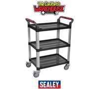 Sealey CX309 Workshop Trolley 3-Level Composite - 3 Wall