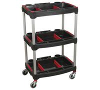 Sealey Workshop Trolley 3-Level Composite with Parts Storage