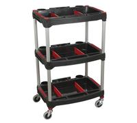 Sealey Cx313 Workshop Trolley 3-Level Composite With Parts Storage