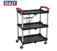 Sealey CX314 Folding Workshop Trolley 3 Level With 2 Locking Castors