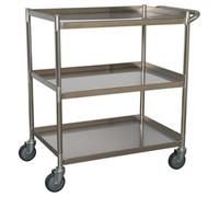 Sealey CX410SS Workshop Trolley 3-Level Stainless Steel