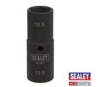 Sealey Deep Impact Socket SX1819 1/2" Sq Drive 80mm Double Ended 18.5/19.5mm